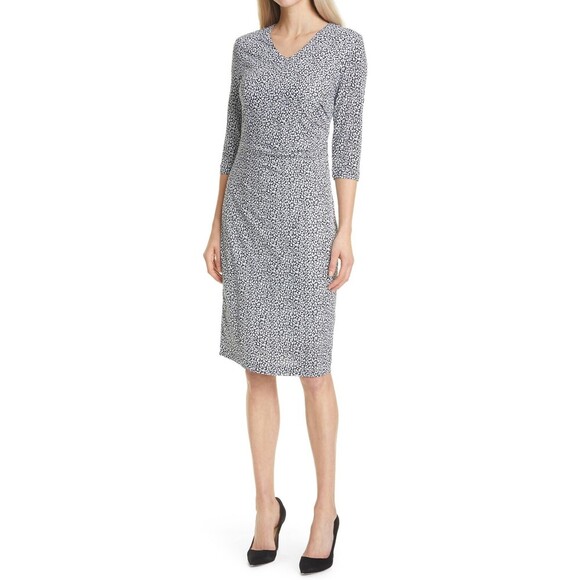 Boss Dresses & Skirts - BOSS Women's Epona Printed Jersey Dress in Midnight Fantasy Size M